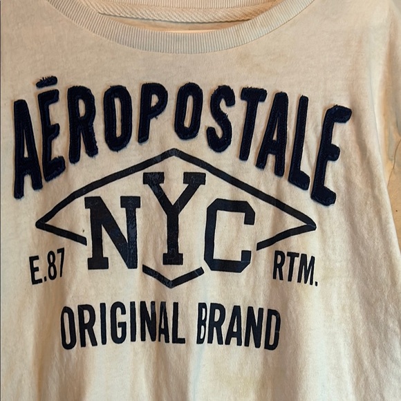 Aeropostale Cream Graphic Tee vintage - Picture 9 of 10